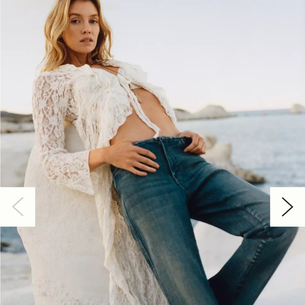 Pilcro by ANTHROPOLOGIE Dark Blue Straight Leg Jeans